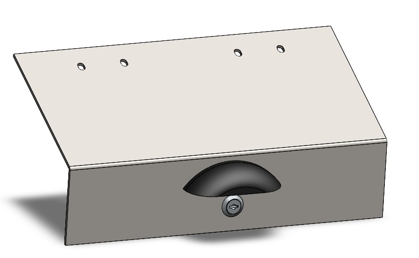 Tractor Toolbox - Lid with lock and handle